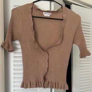 Lovers and Friends Button Down Short Sleeve Sweater